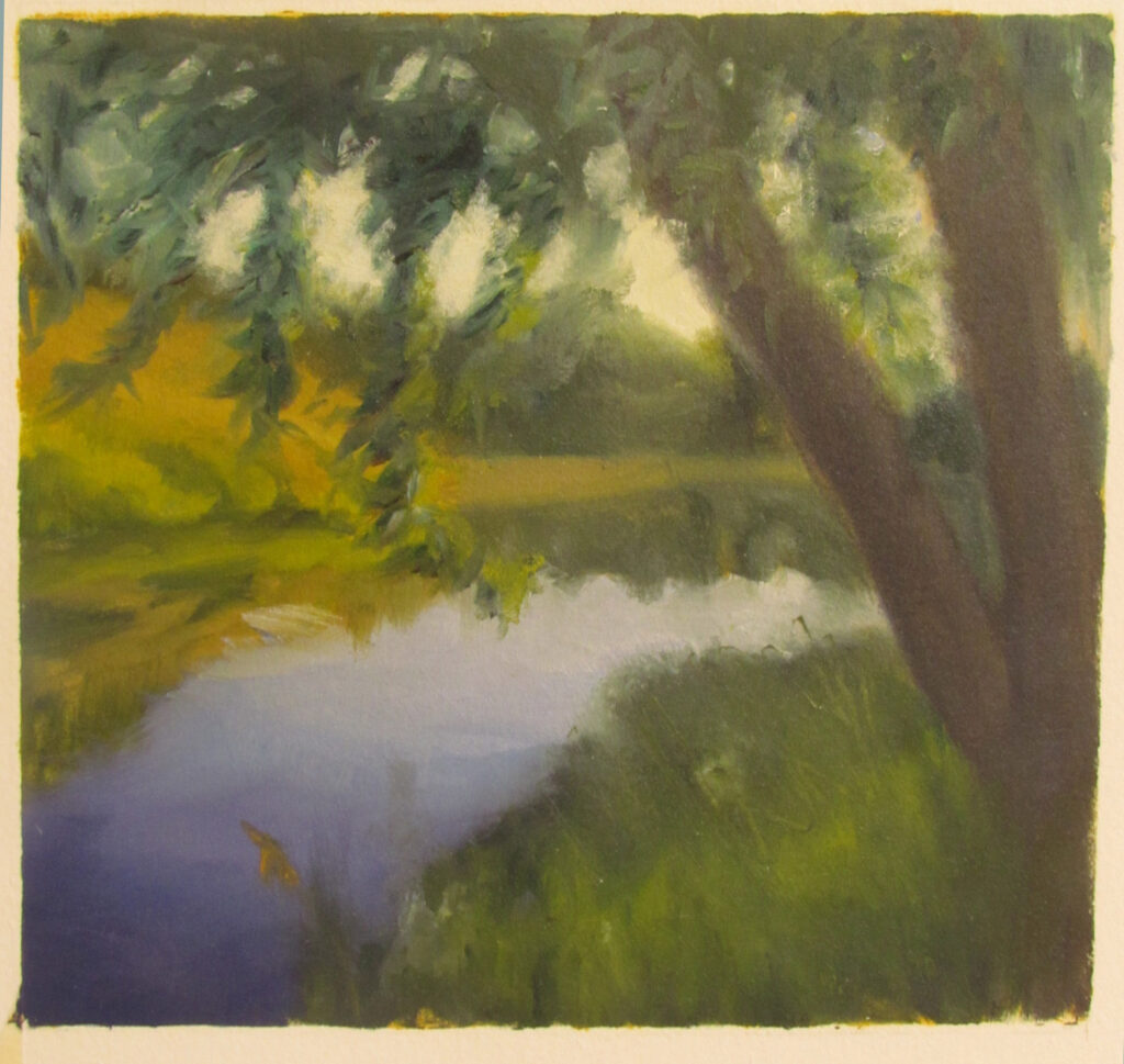 Saugeen River study on Arches oil paper